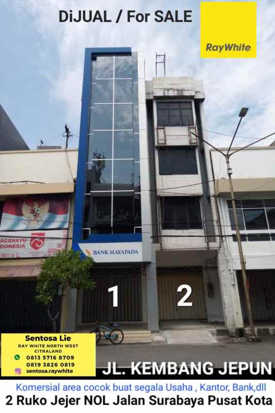 dijual ruko gudang kantor jalan raya manyar