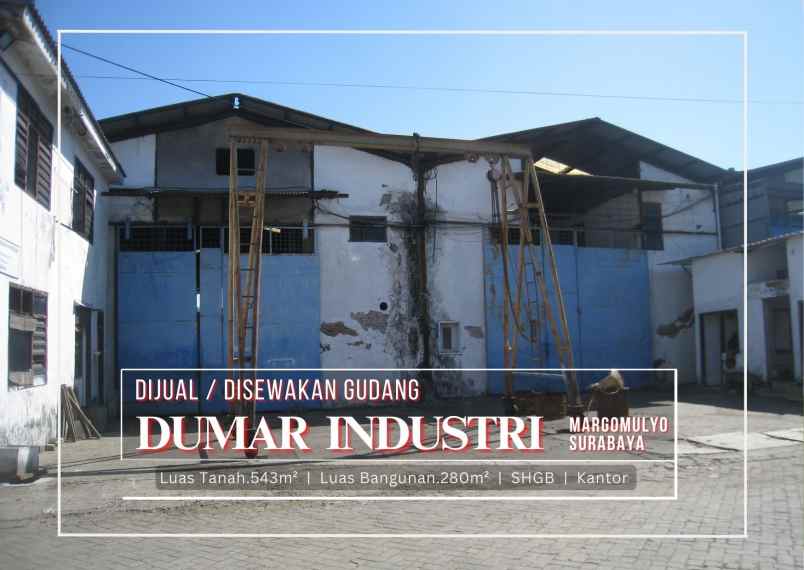 dijual ruko gudang kantor jl dumar industri