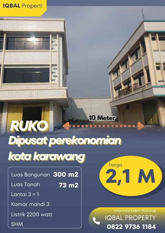 dijual ruko gudang kantor jl surotokunto kel adiarsa