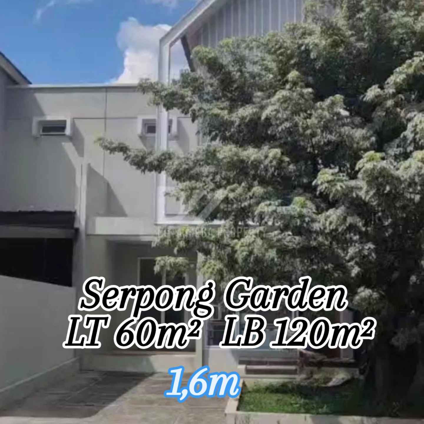 dijual rumah 2 lantai di serpong garden