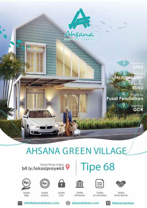 dijual rumah ahsana green village