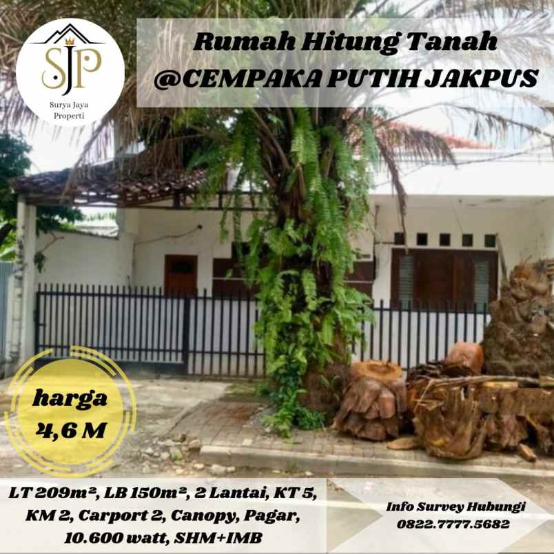 dijual rumah cempaka putih tengah