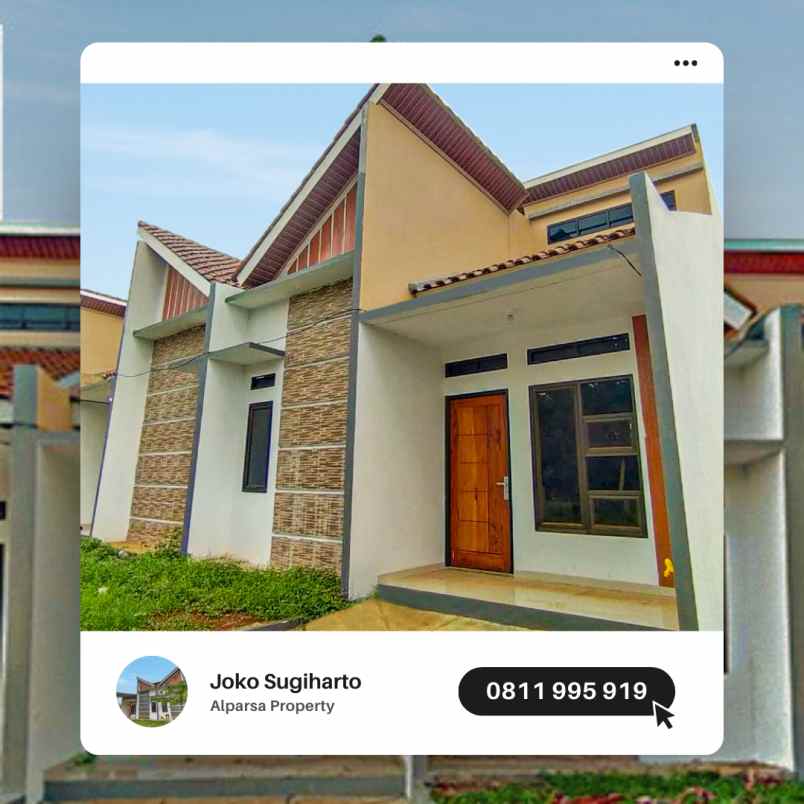 dijual rumah cibening kec setu