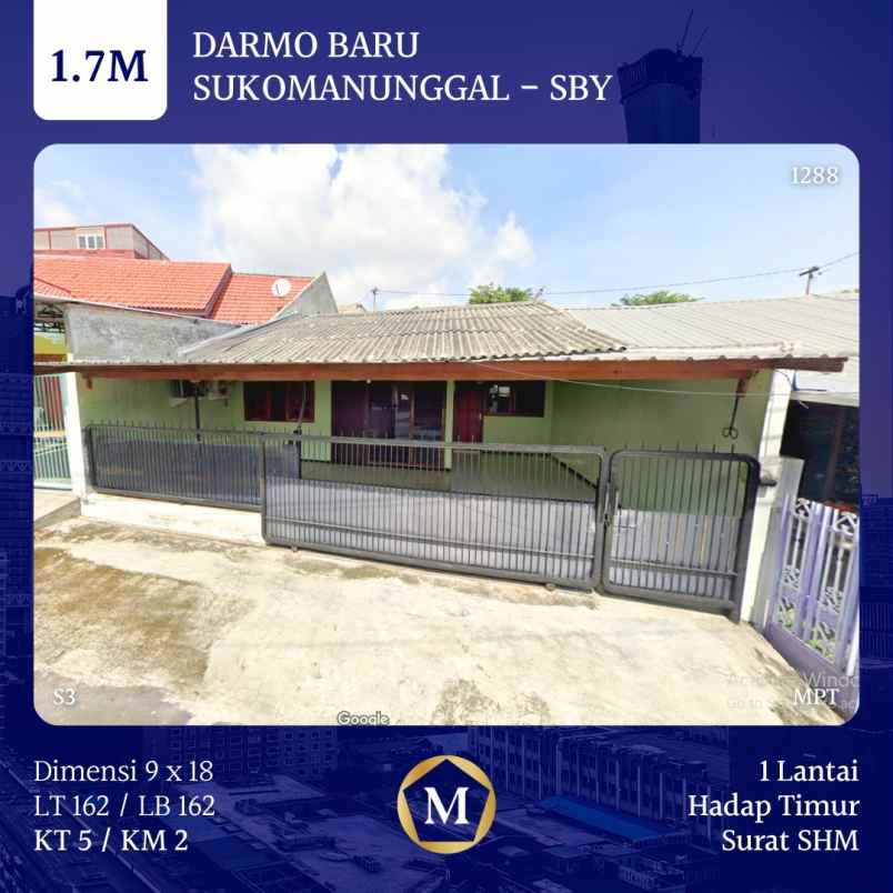 dijual rumah darmo baru