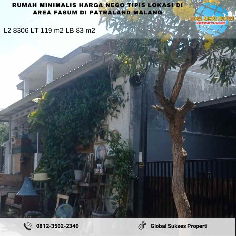 dijual rumah di perumahan patraland