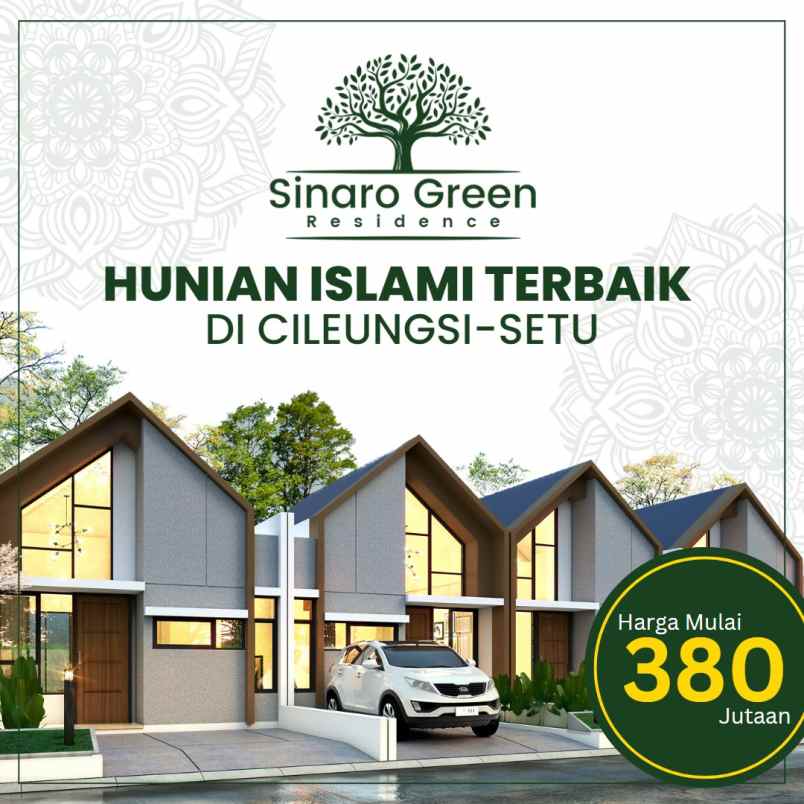 dijual rumah di setu bekasi sinaro green residence