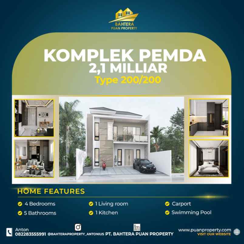 dijual rumah jalan cemara gading pekanbaru