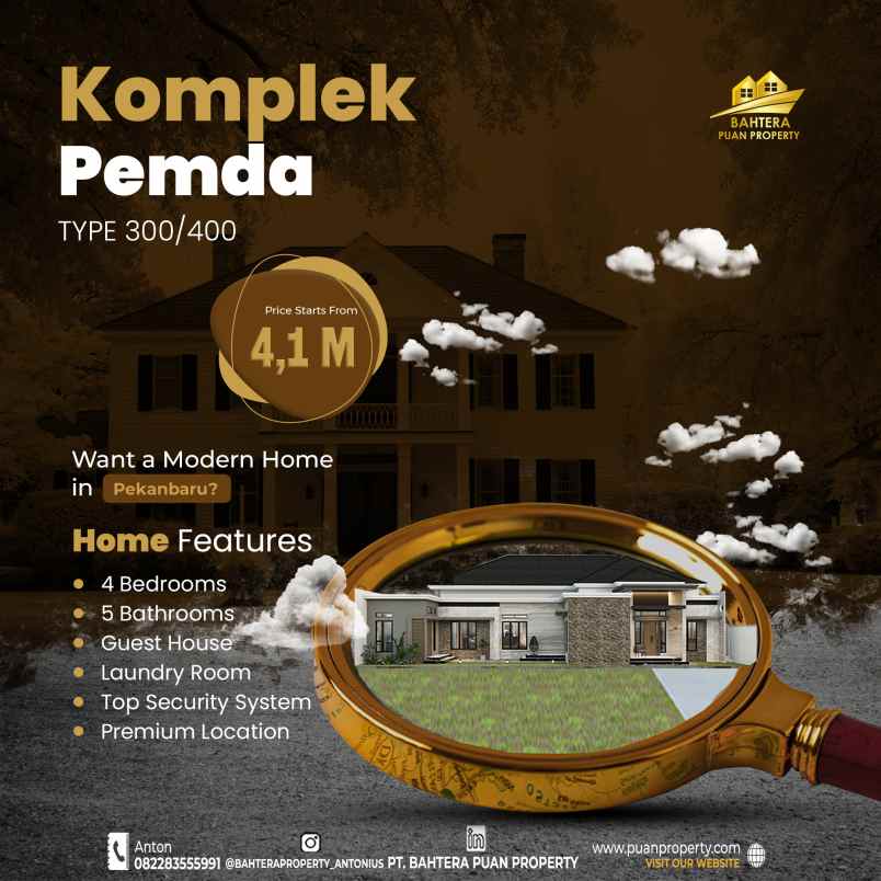 dijual rumah jalan cemara kipas dekat