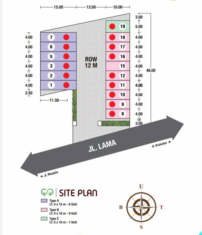 dijual rumah jalan lama krakatau
