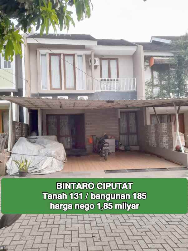 dijual rumah jalan raya bintaro ciputat