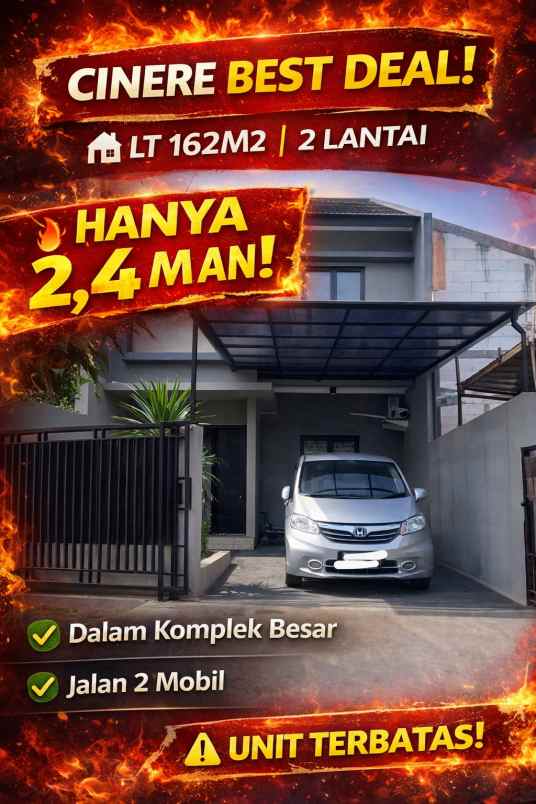 dijual rumah jalan raya mega cinere