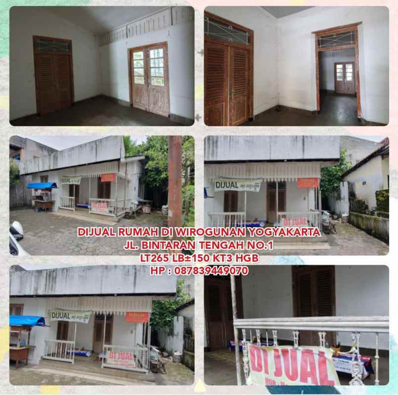 dijual rumah jl bintaran tengah no 1