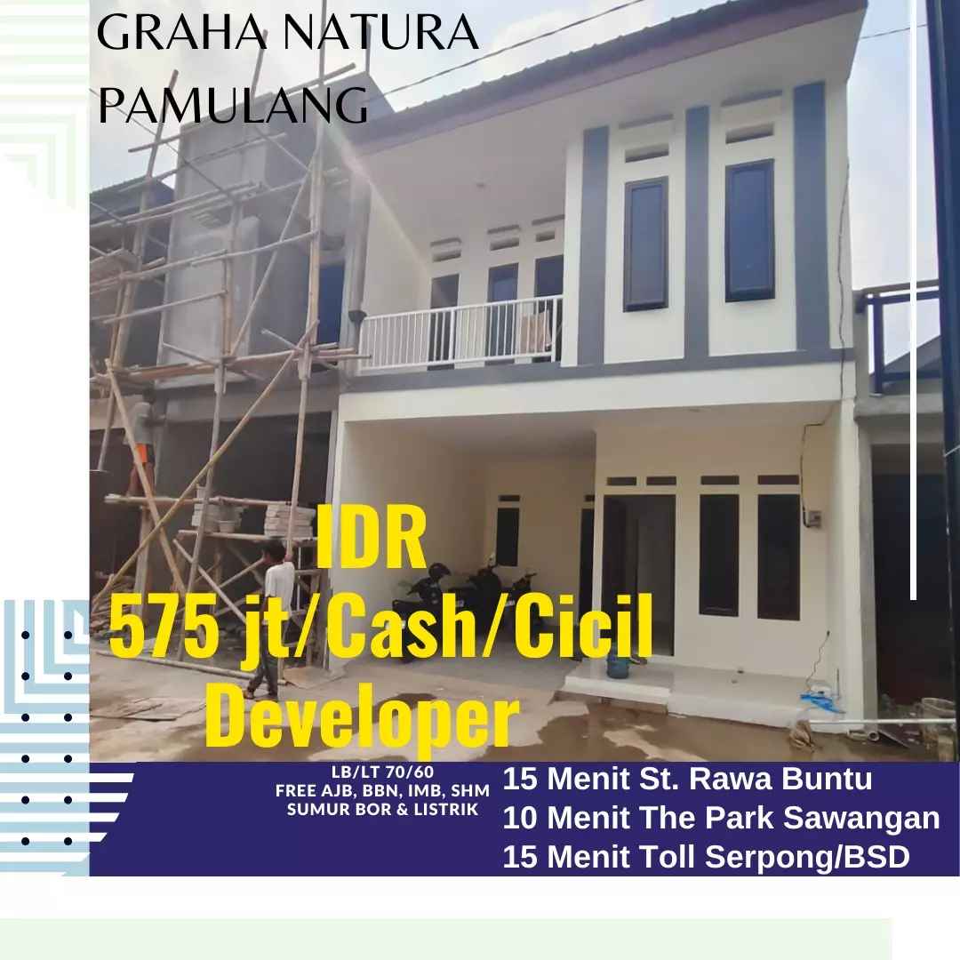 dijual rumah jl cendana rawa kalong