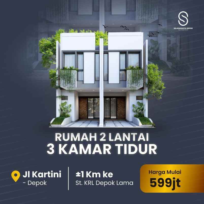 dijual rumah jl citra depok