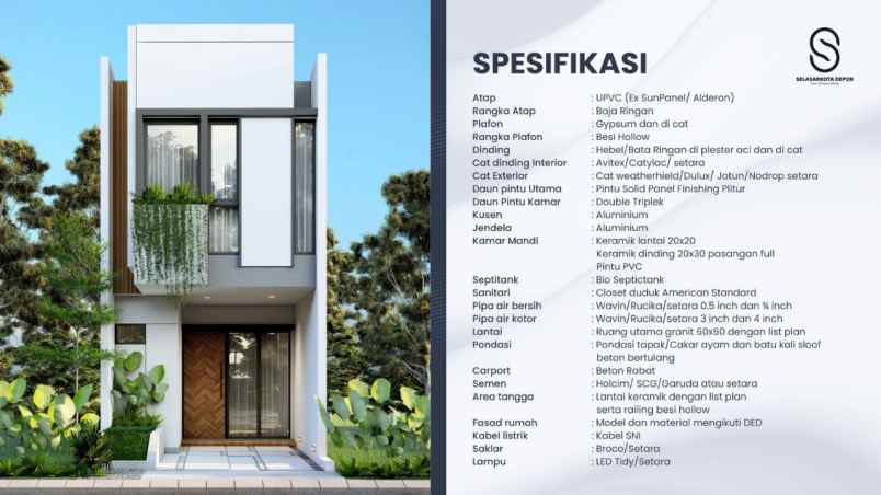 dijual rumah jl citra depok