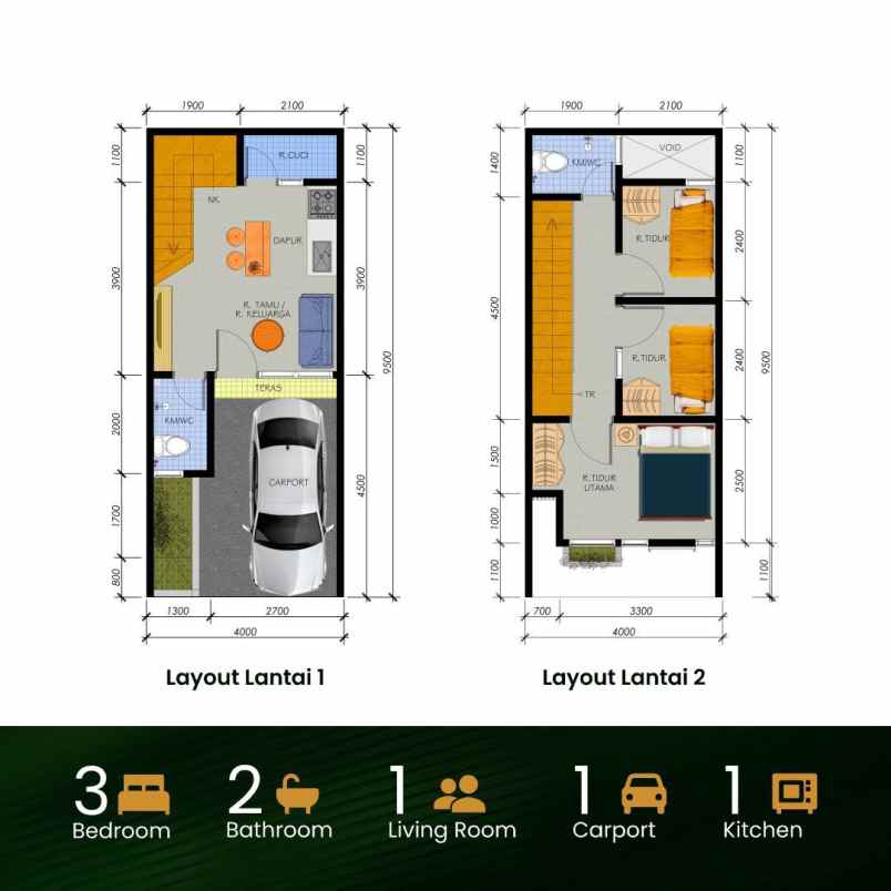 dijual rumah jl citra depok