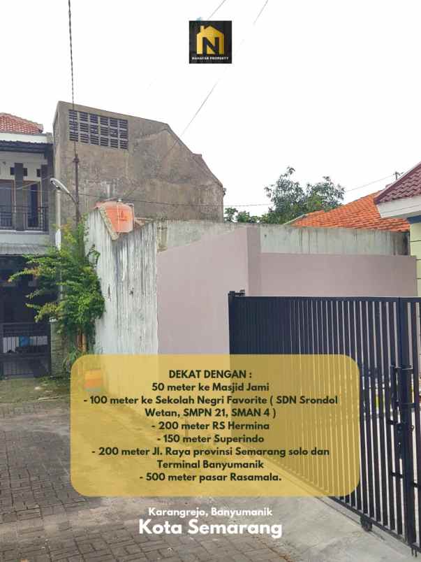 dijual rumah jl karangrejo