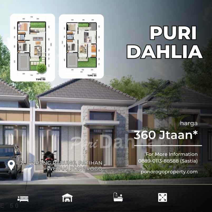 dijual rumah jln parang parung