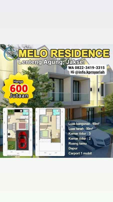 dijual rumah lenteng agung