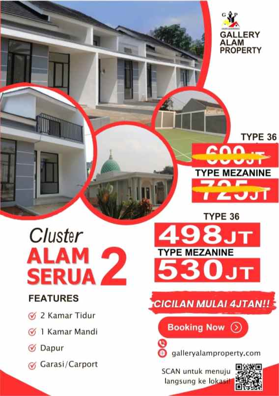 dijual rumah minimalis alam serua 2