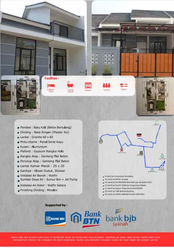 dijual rumah minimalis alam serua 2