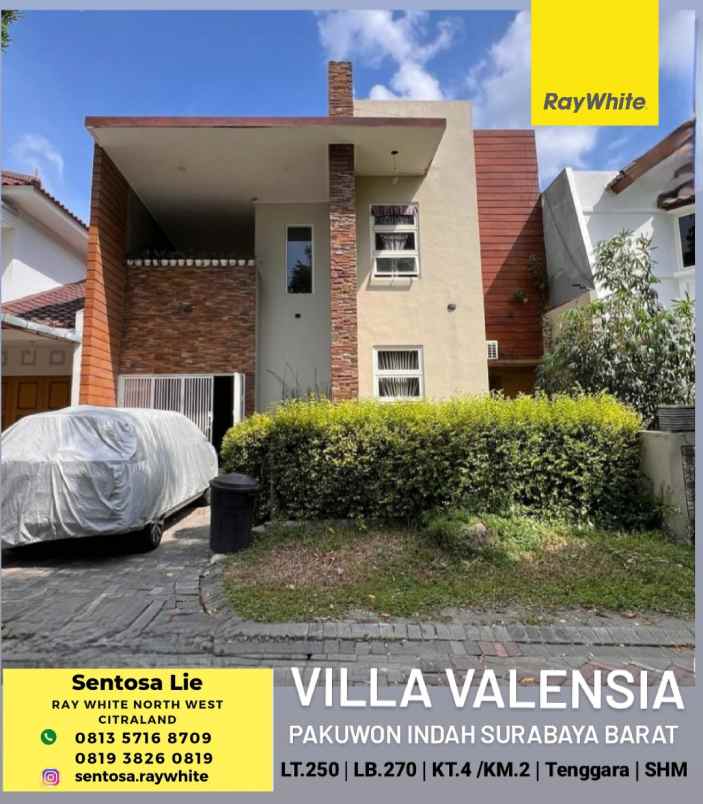 dijual rumah pakuwon indah villa valensia