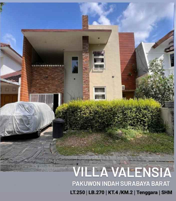 dijual rumah pakuwon indah villa valensia