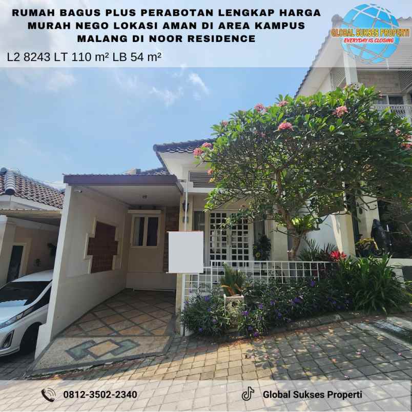 dijual rumah perumahan noor residence