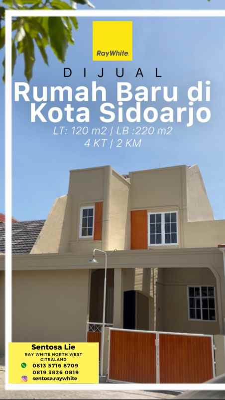 dijual rumah perumahan sidoarjo kota 5