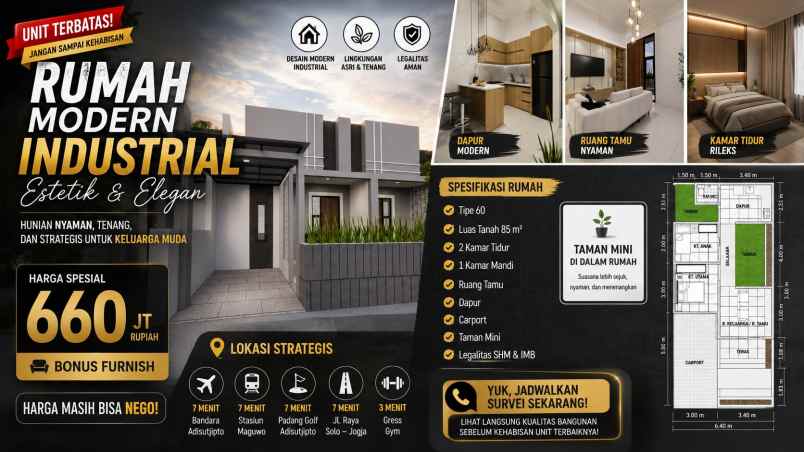 dijual rumah perumahan virendra berbah