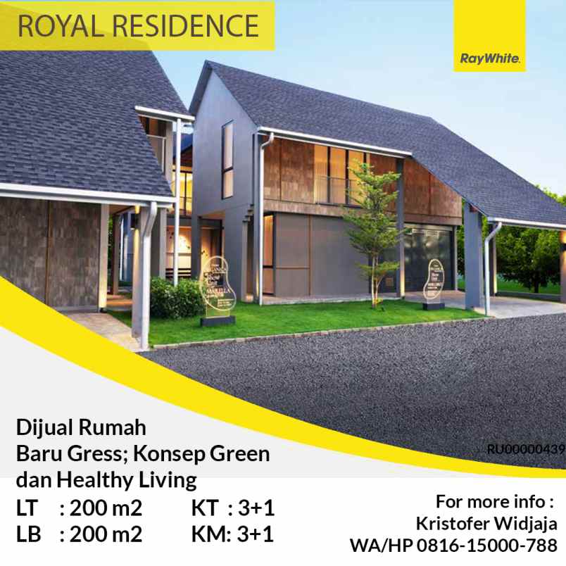 dijual rumah royal residence surabaya barat