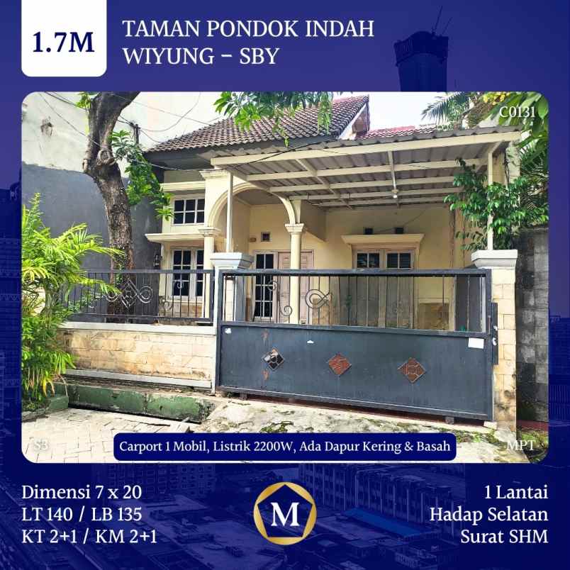 dijual rumah taman pondok indah