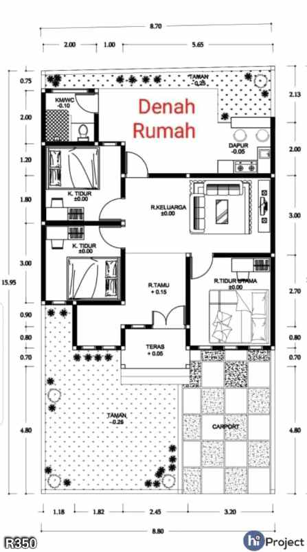 dijual rumah terong tawah labu api