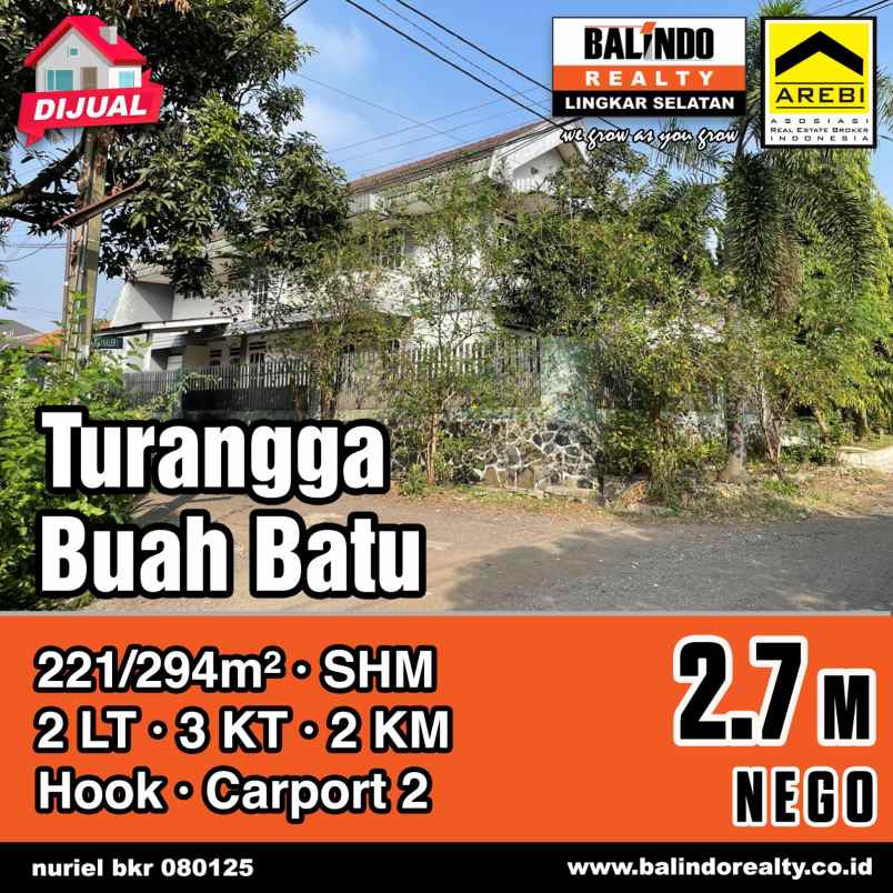 dijual rumah turangga buah batu