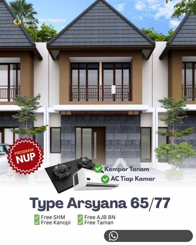 dijual rumah type arsyana 65 77