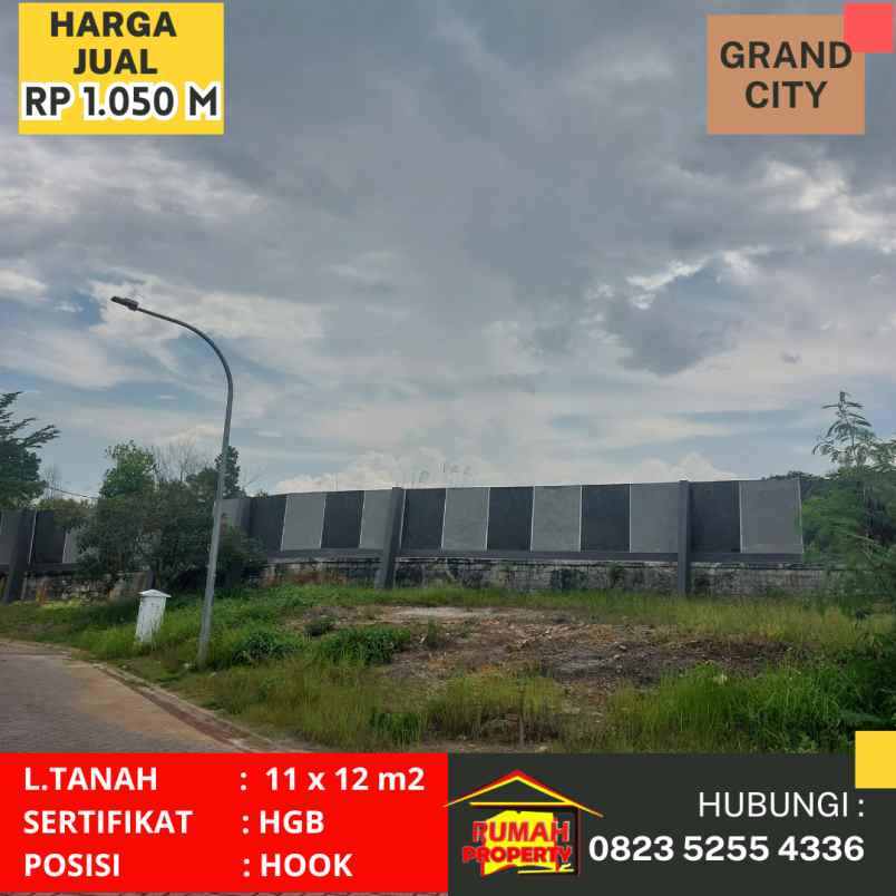 dijual tanah di perumahan grand city balikpapan