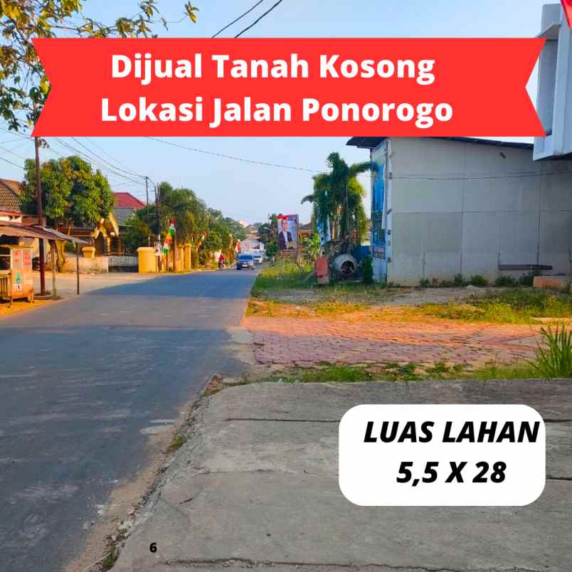 dijual tanah jalan ponorogo