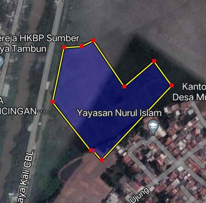 dijual tanah jalan raya kali cbl