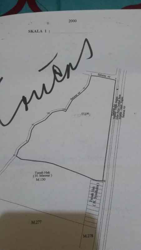 dijual tanah jalan raya tambak beras