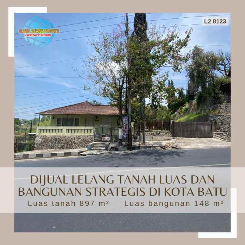 dijual tanah jl brantas