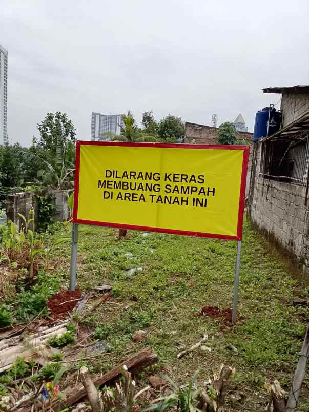 dijual tanah jl keramat cilandak timur