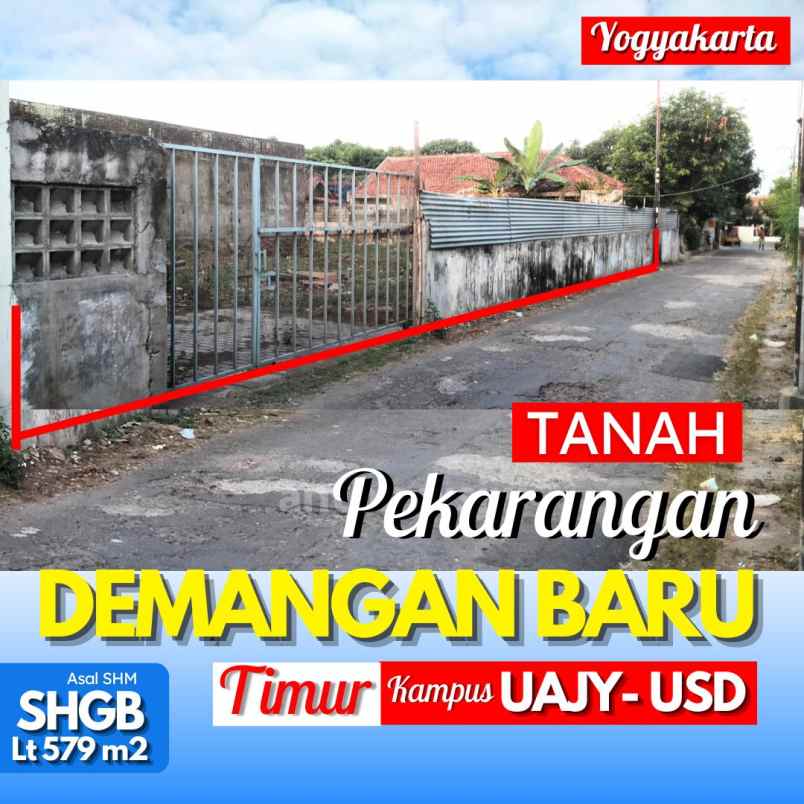 dijual tanah jl pringgading demangan