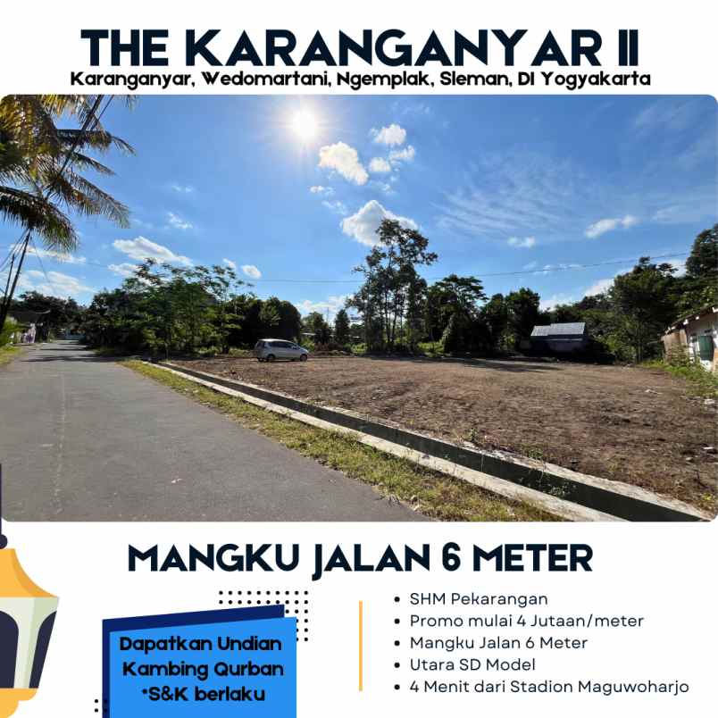 dijual tanah karanganyar wedomartani