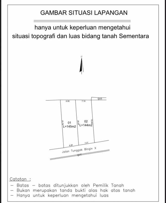 dijual tanah langka lokasi sanur