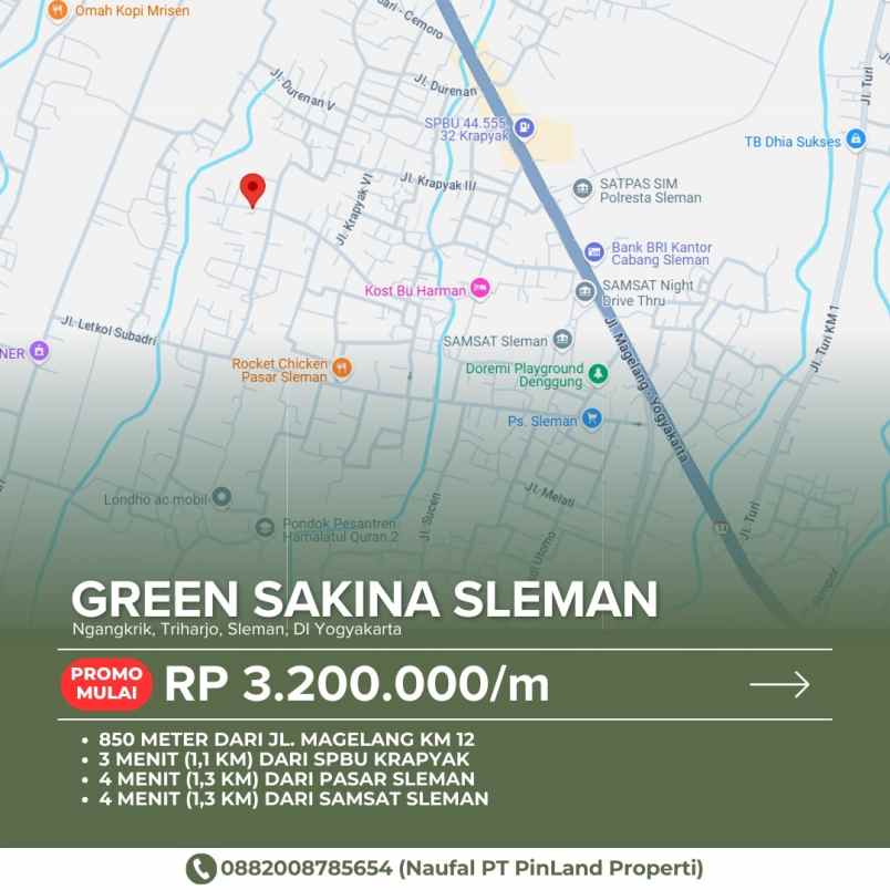 dijual tanah ngangkrik triharjo sleman