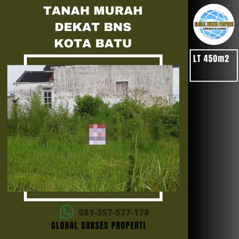 dijual tanah oro oro ombo kota batu