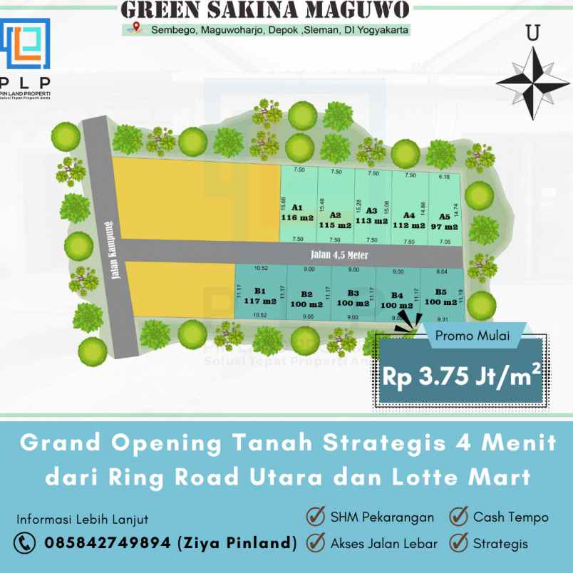 dijual tanah sembego maguwoharjo depok