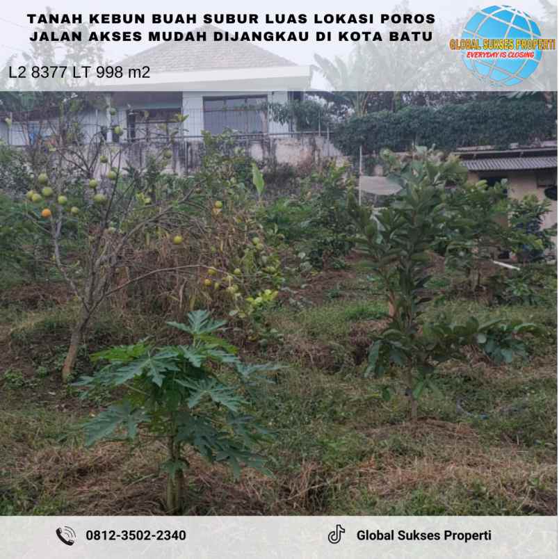 dijual tanah sontoloyo bulukerto