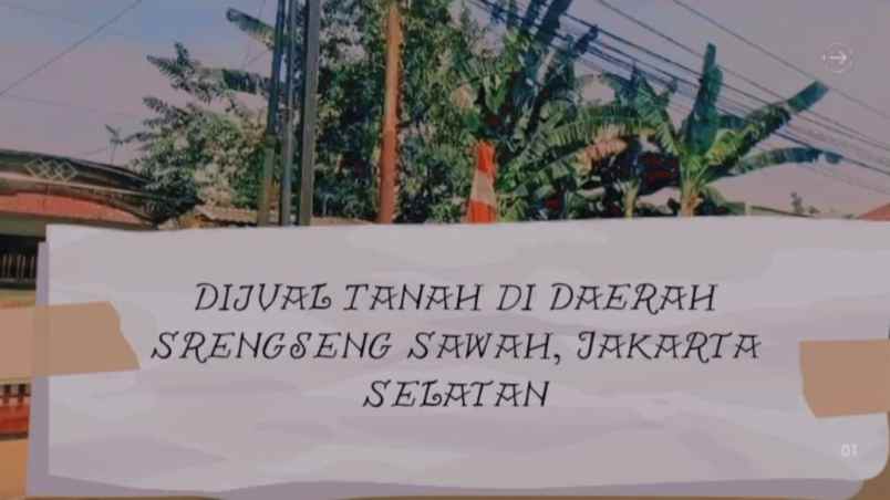 dijual tanah srengseng sawah