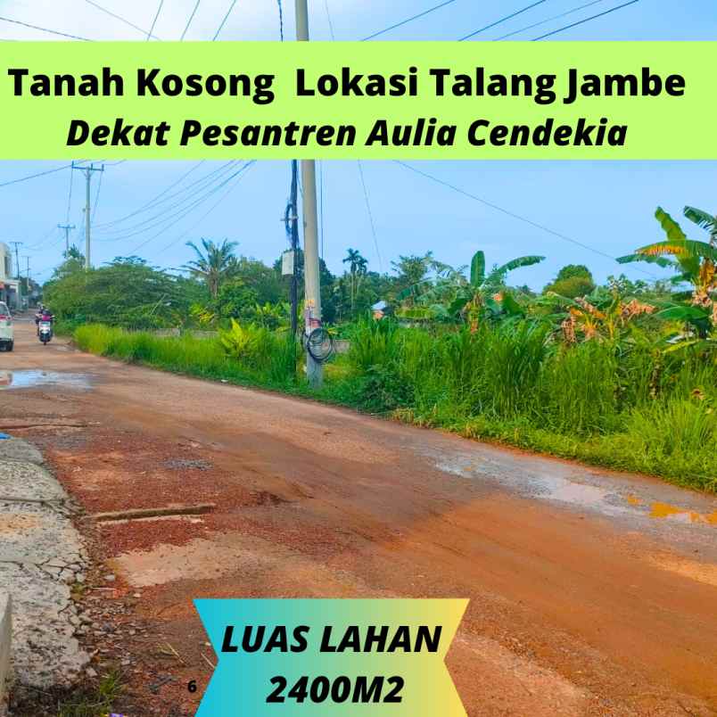 dijual tanah talang jambe